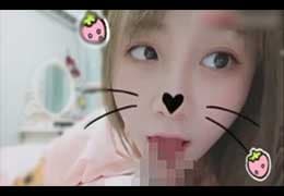 スマホ個人撮影　楽しそうに自撮りしながらフェラ＆オナニーしてるあざとカワイイ色白美少女☆彡