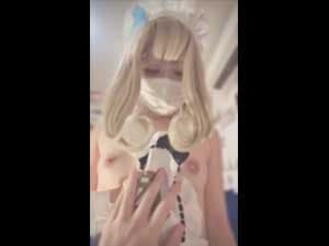 スマホ個人撮影　透明感ある可愛さを持つメイドコスの地下アイドルと騎乗位ハメ撮り☆彡