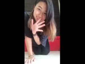 スマホ個人撮影　愛嬌のある元カノが愛する彼氏に送っていた全裸自撮り動画♪