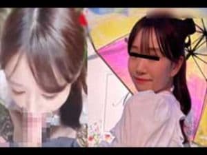 スマホ個人撮影　流出か！？野外で跪いてしゃぶる色白美女の青姦フェラ撮り…！！