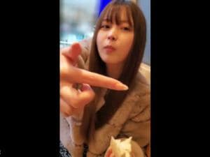 スマホ個人撮影　春から女子アナのＧカップ娘とショッピングデート→パイパンまんこに中出し！