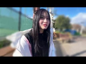 スマホ個人撮影　水泳部の後輩JDとキャンパス周辺を散歩デート→パイパンまんこに中出し！w